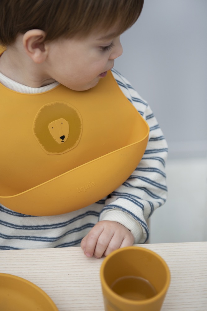 Silicone bib 2-pack - Mr. Lion